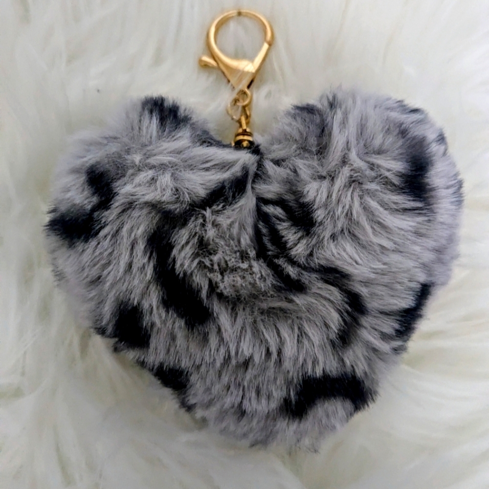Keychain Purse Charm Leopard Print